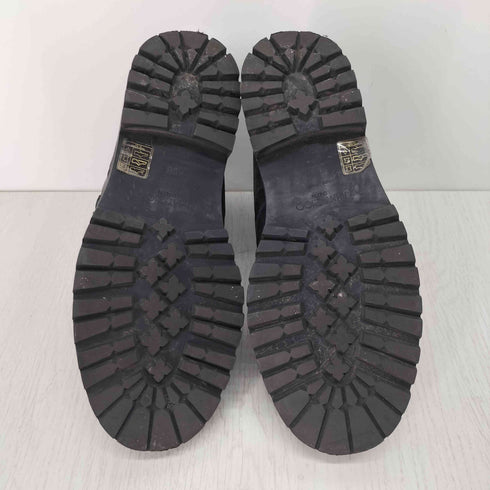 ジミーチュウ JIMMY CHOO  ELBA FLAT  ボンボンファー付 スエード レースアップ ワークブーツ レディース JPN:38